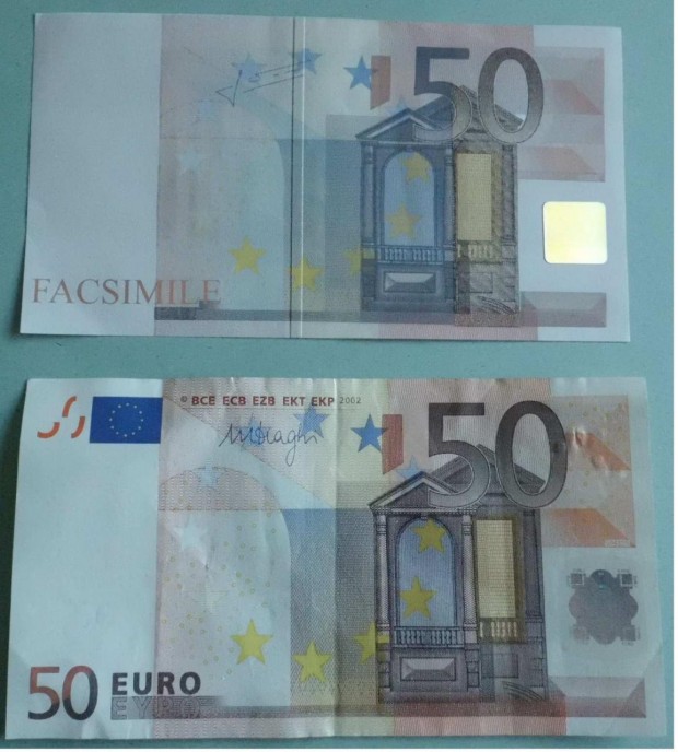 allarme banconote fac-simile