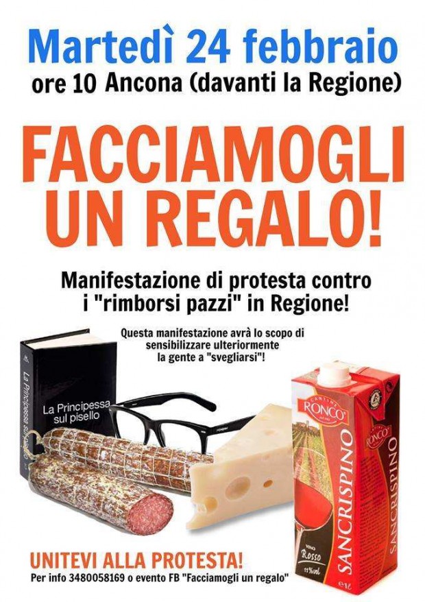 Rimborsi pazzi, sit-in