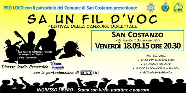 “Sa un fil d’voc”, a San Costanzo il festival della canzone dialettale