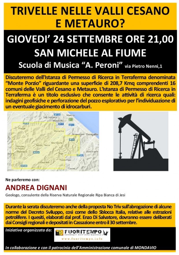 Trivelle nelle valli del Cesano e Metauro? Incontro a San Michele al Fiume