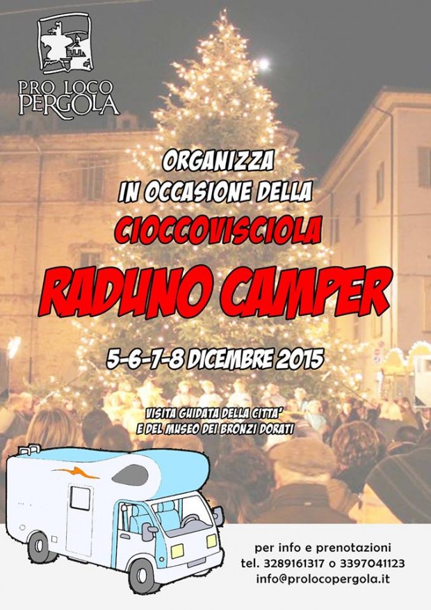 A Pergola nuovo raduno camper per la Cioccovisciola di Natale