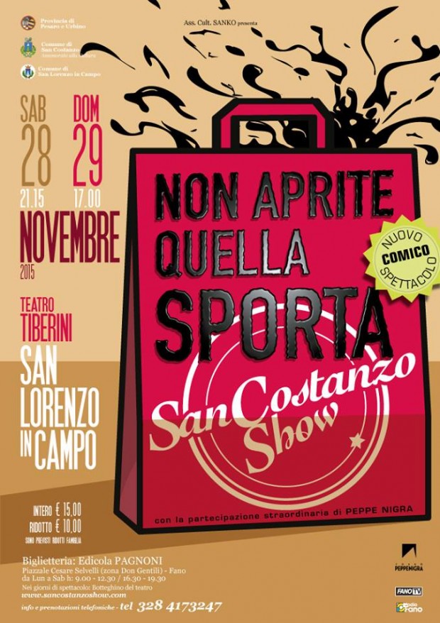 San Lorenzo in Campo, i comici del San Costanzo Show al teatro Tiberini