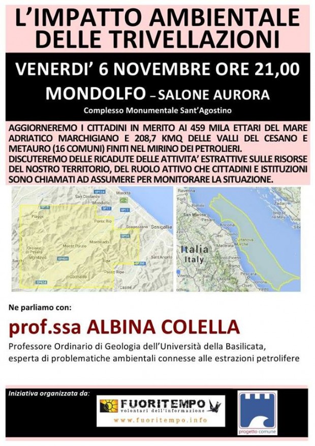 “L’impatto ambientale delle trivellazioni”, se ne discute a Mondolfo