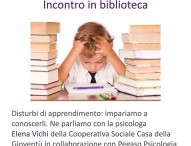 “Disturbi di apprendimento: impariamo a conoscerli”, incontro a San Michele al Fiume