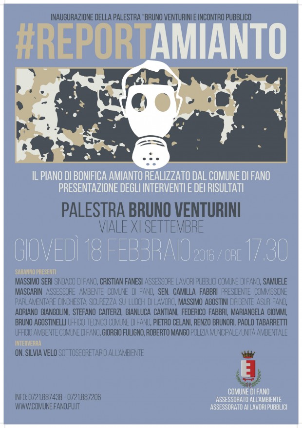 Bonifica amianto, a Fano il sottosegretario all’Ambiente