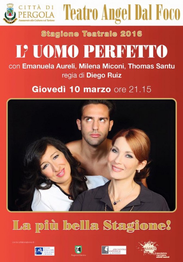 Pergola, a teatro “L’ uomo perfetto” con Emanuela Aureli e Milena Miconi