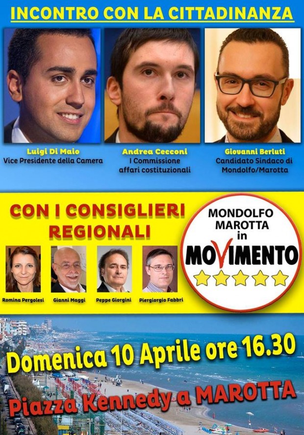 Marotta, il Movimento 5 Stelle incontra le imprese e domenica arriva Di Maio