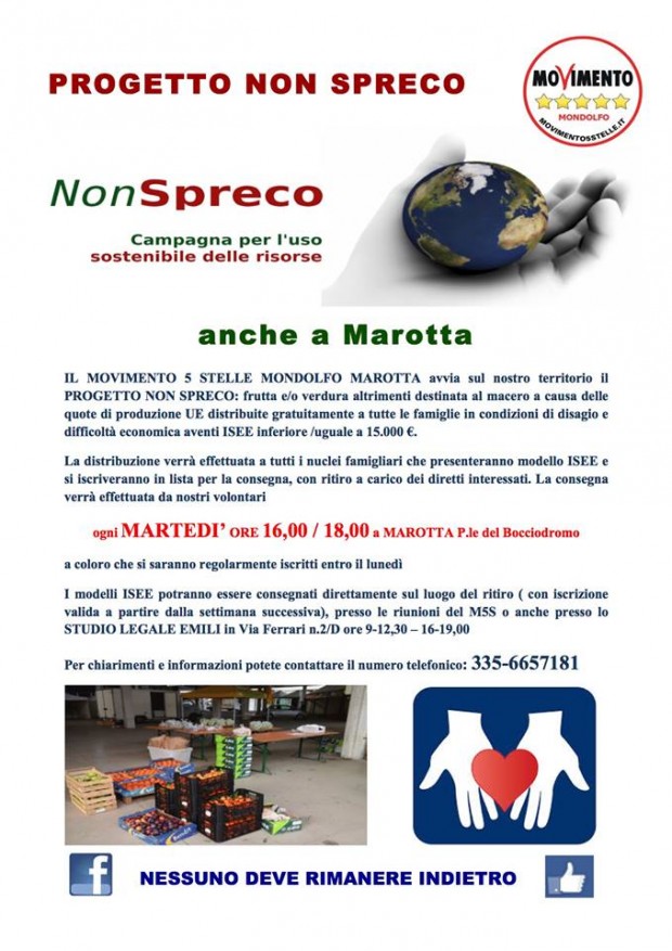 Marotta, Movimento 5 Stelle distribuisce frutta e verdura gratuita alle famiglie in difficoltà