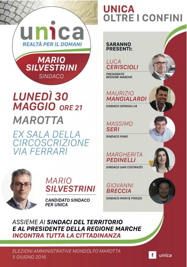 Elezioni, la lista Unica organizza incontro con Ceriscioli e i sindaci del territorio