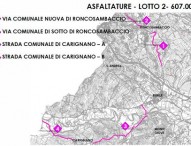 Al via le asfaltature a Carignano e Roncosambaccio