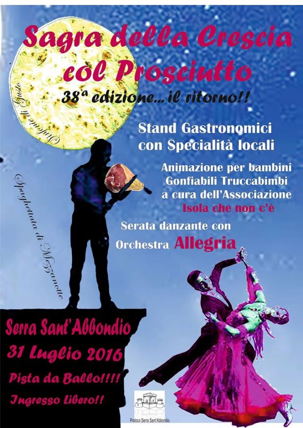 Torna a Serra la tradizionale Sagra della Crescia col Prosciutto