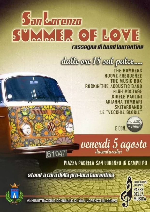 A San Lorenzo in Campo “Summer of Love”: oltre 30 musicisti per 7 ore di musica