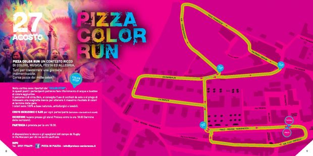 Pizza in Piazza, a San Lorenzo in Campo la Pizza Color Run: la corsa pazza dai mille colori