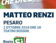Matteo Renzi a Pesaro per le ragioni del “Si”