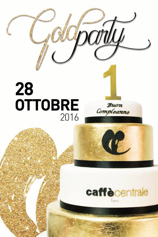 Al Caffè Centrale la festa è tutta d’oro. A un anno dall’inaugurazione venerdì arriva il Gold Party