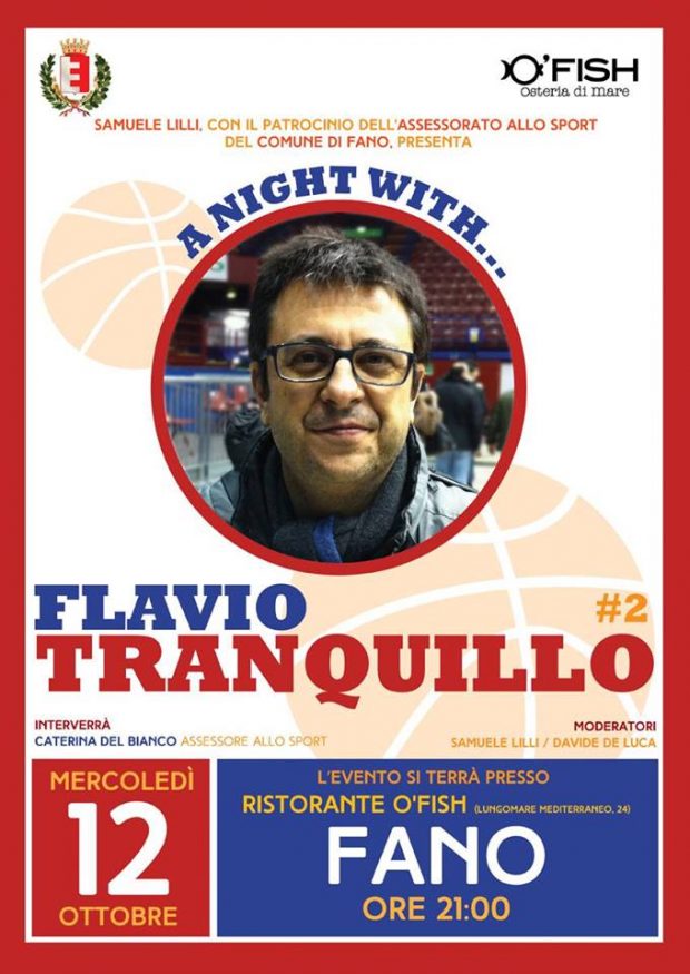 Torna a Fano Flavio Tranquillo per la presentazione del suo nuovo libro “Basketball R-evolution”