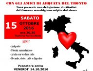 A San Costanzo la Cena di solidarietà con gli amici di Arquata del Tronto
