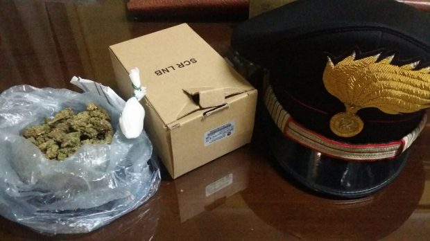 Cercano i ladri, trovano marijuana e cocaina: un arresto