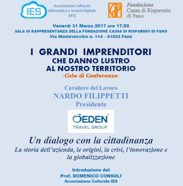 I Grandi Imprenditori, incontro con Filippetti di Eden Viaggi