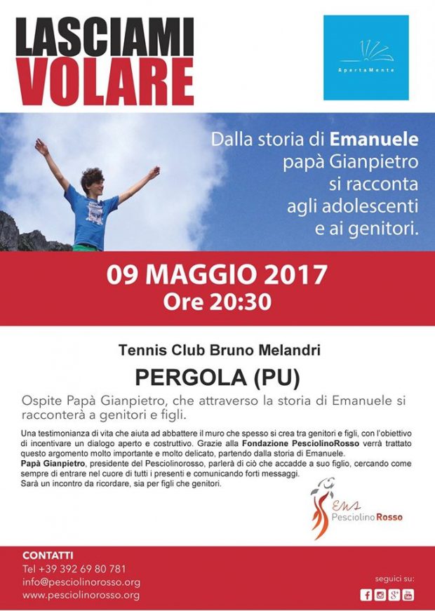 Come può la morte di un figlio trasformarsi in un sentimento di vita? Se ne parla a Pergola con Gianpietro Ghidini