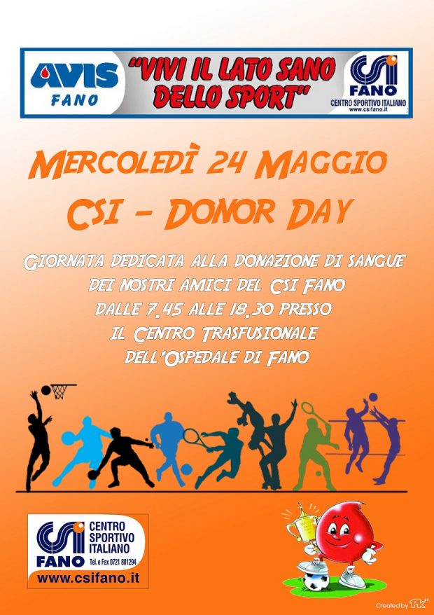 Al Csi Fano è il Donor Day