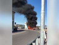 Incendio al porto di Fano