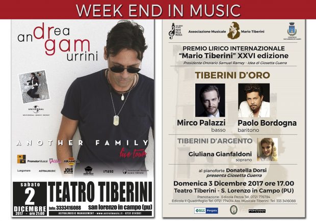 “Week-end in Music” a San Lorenzo in Campo con dr.gam e il Premio lirico internazionale “Mario Tiberini”