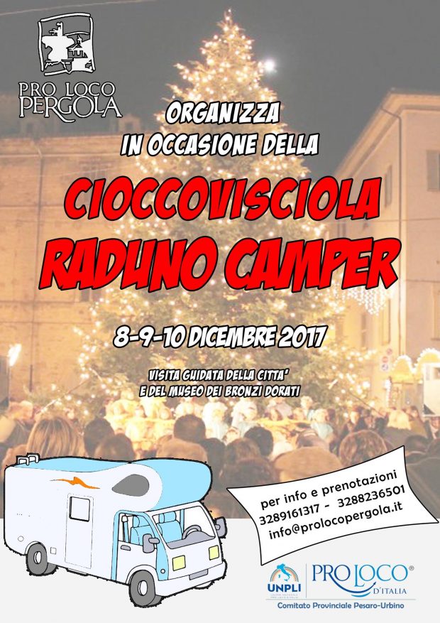 Raduno camper a Pergola per la CioccoVisciola di Natale