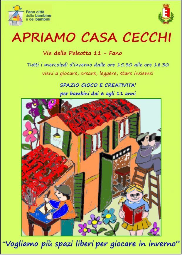 Fano città dei bambini, riaperta casa Cecchi