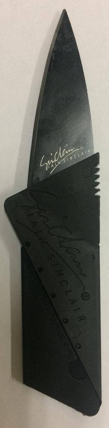 coltello a portafoglio aperto