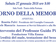Giornata della Memoria, le iniziative a Fano