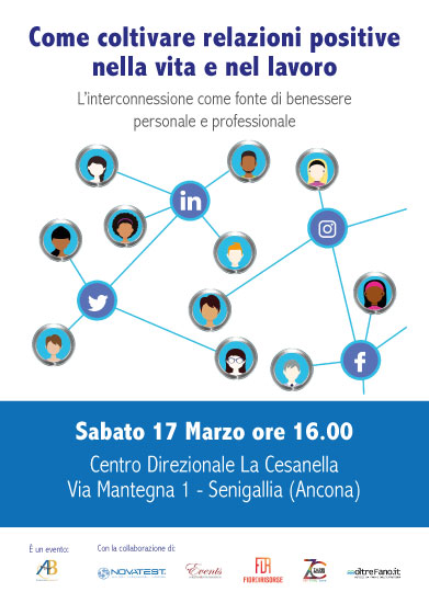 Coltivare relazioni positive al tempo dei social, se ne parla a Senigallia con 10 esperti