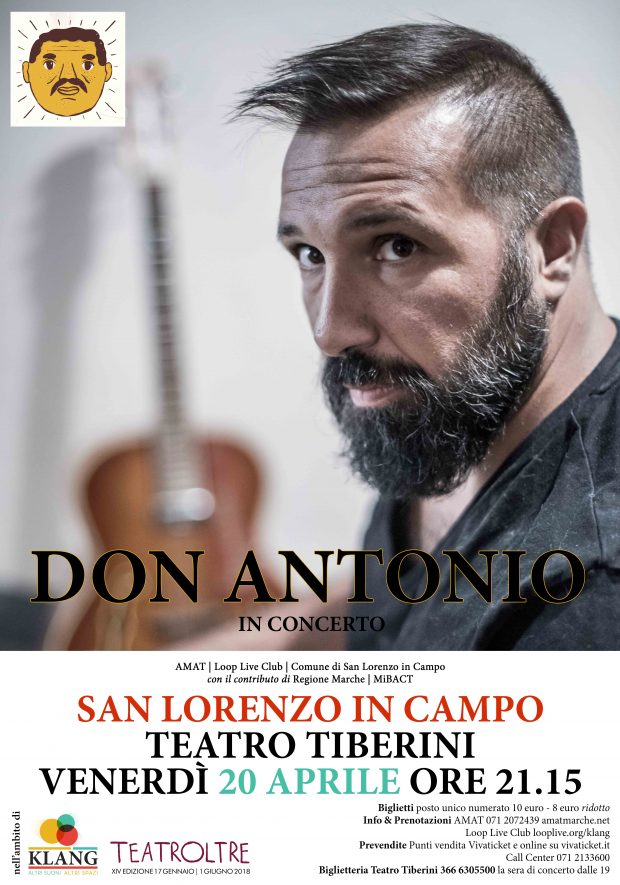 Don Antonio in concerto al teatro Tiberini di San Lorenzo in Campo