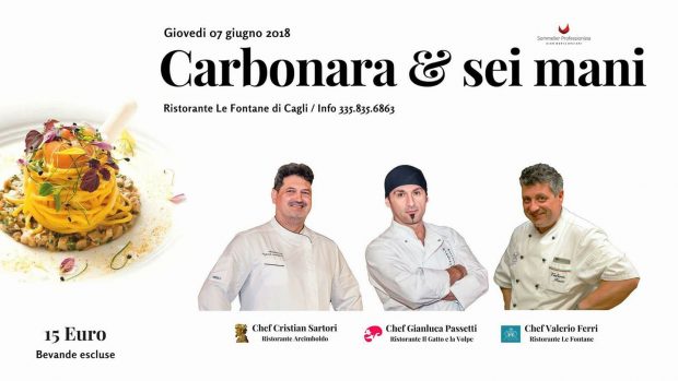 Carbonara & Sei mani con tre grandi chef