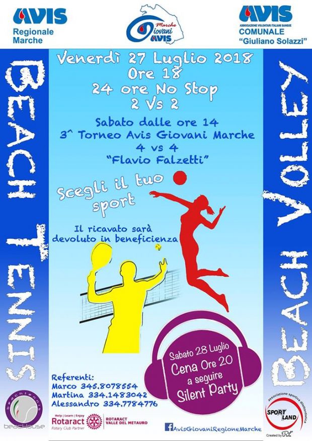 Fano, con Avis 24 ore no stop di sport e solidarietà