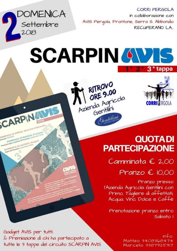 Avis e sport, a Pergola la terza tappa di ScarpinAvis