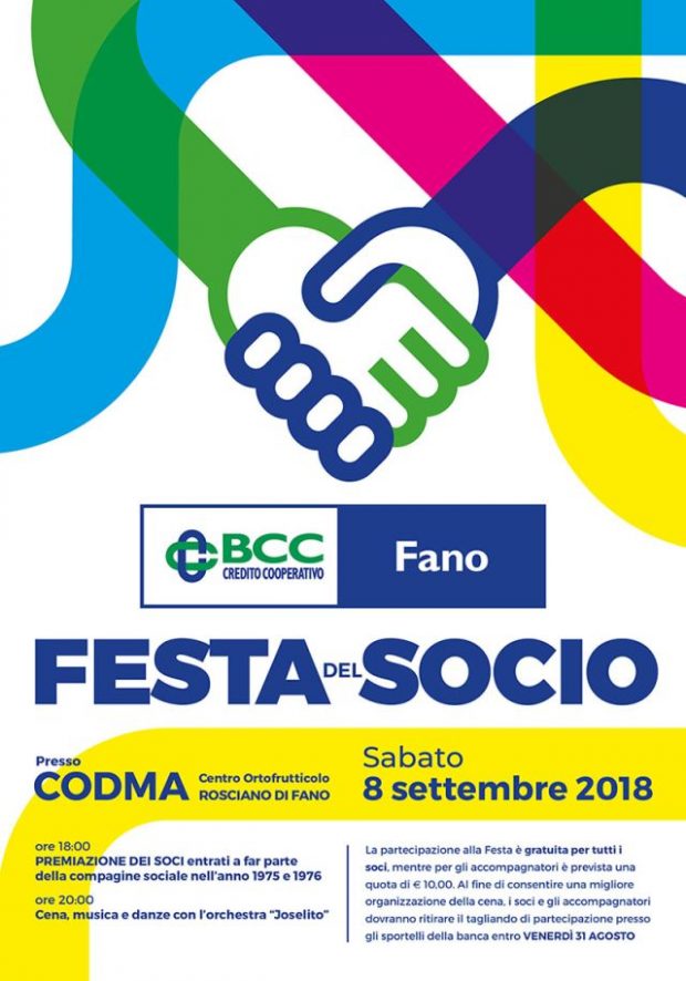 Sabato la Festa del Socio Bcc Fano