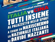 Volley, a Marotta maxischermo per sostenere la nazionale. E Davide Mazzanti ringrazia con un video