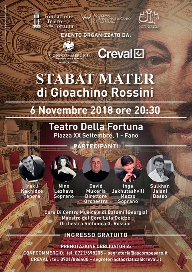 Al teatro della Fortuna il concerto Stabat Mater di Giochino Rossini