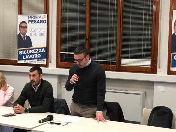 Il candidato sindaco Nicola Baiocchi nel quartiere Soria-Porto: grande partecipazione e interesse dei cittadini