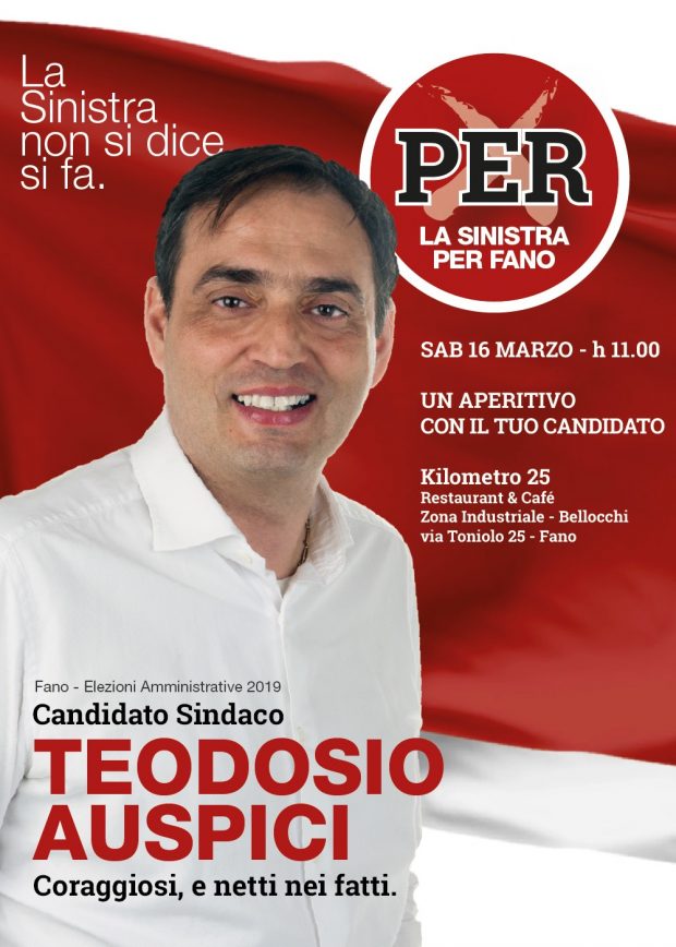 Elezioni, Teodosio Auspici è il candidato de La Sinistra per Fano