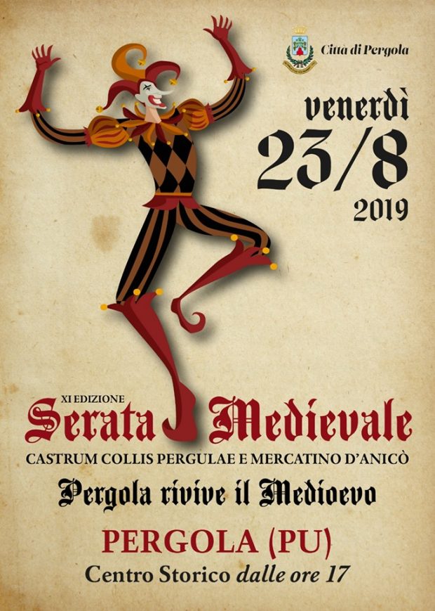 A Pergola la Serata Medievale: gruppi storici, spettacoli, antichi mestieri e piatti tipici