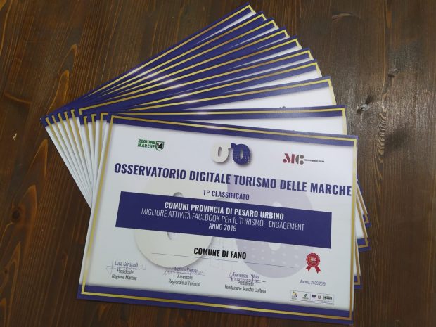 Strategia digitale sul turismo, Fano premiata dall’Osservatorio Digitale sul Turismo Marche