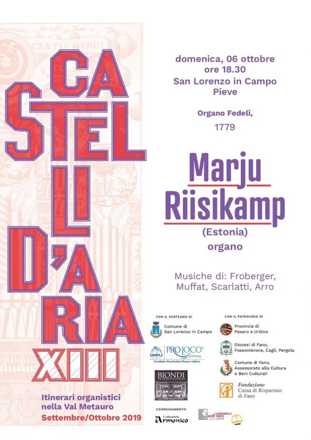 Castelli d’Aria, a San Lorenzo in Campo concerto della musicista estone Marju Riisikamp