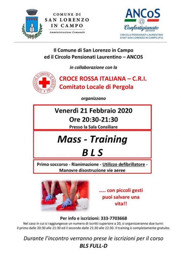 “San Lorenzo in Campo – Comune Cardioprotetto”, evento di formazione: dal defibrillatore al primo soccorso