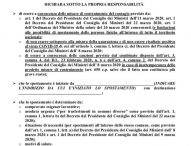 Coronavirus, nuovo modello di autodichiarazione