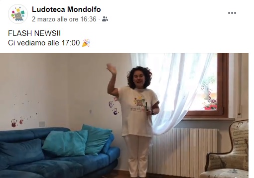 Coronavirus? A Mondolfo la ludoteca comunale racconta fiabe in ‘Diretta Facebook’