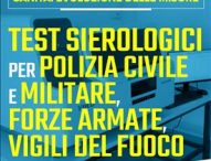 Marche, test sierologici estesi ai Corpi di Polizia civile e militare, alle Forze Armate e ai Vigili del Fuoco
