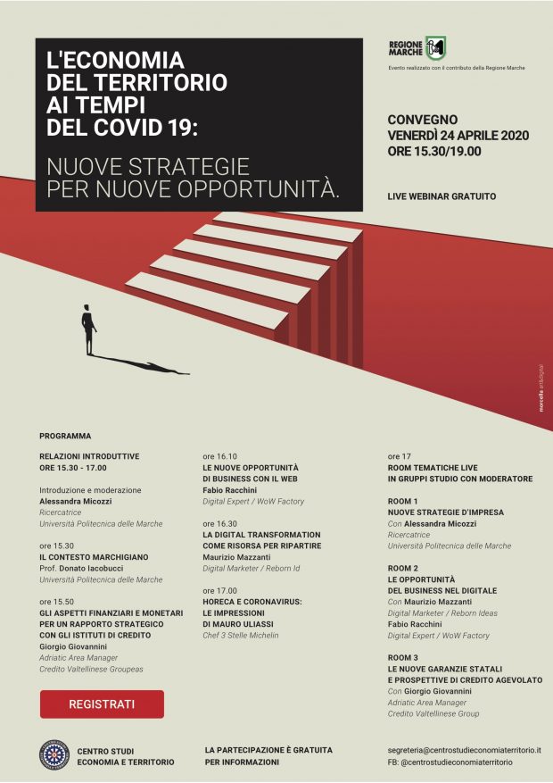 Economia locale: come ripartiremo? Se ne parla online col Centro Studi Economia e Territorio
