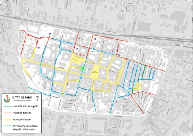 Fano, nuove ztl in centro storico. Tutti i dettagli nelle mappe